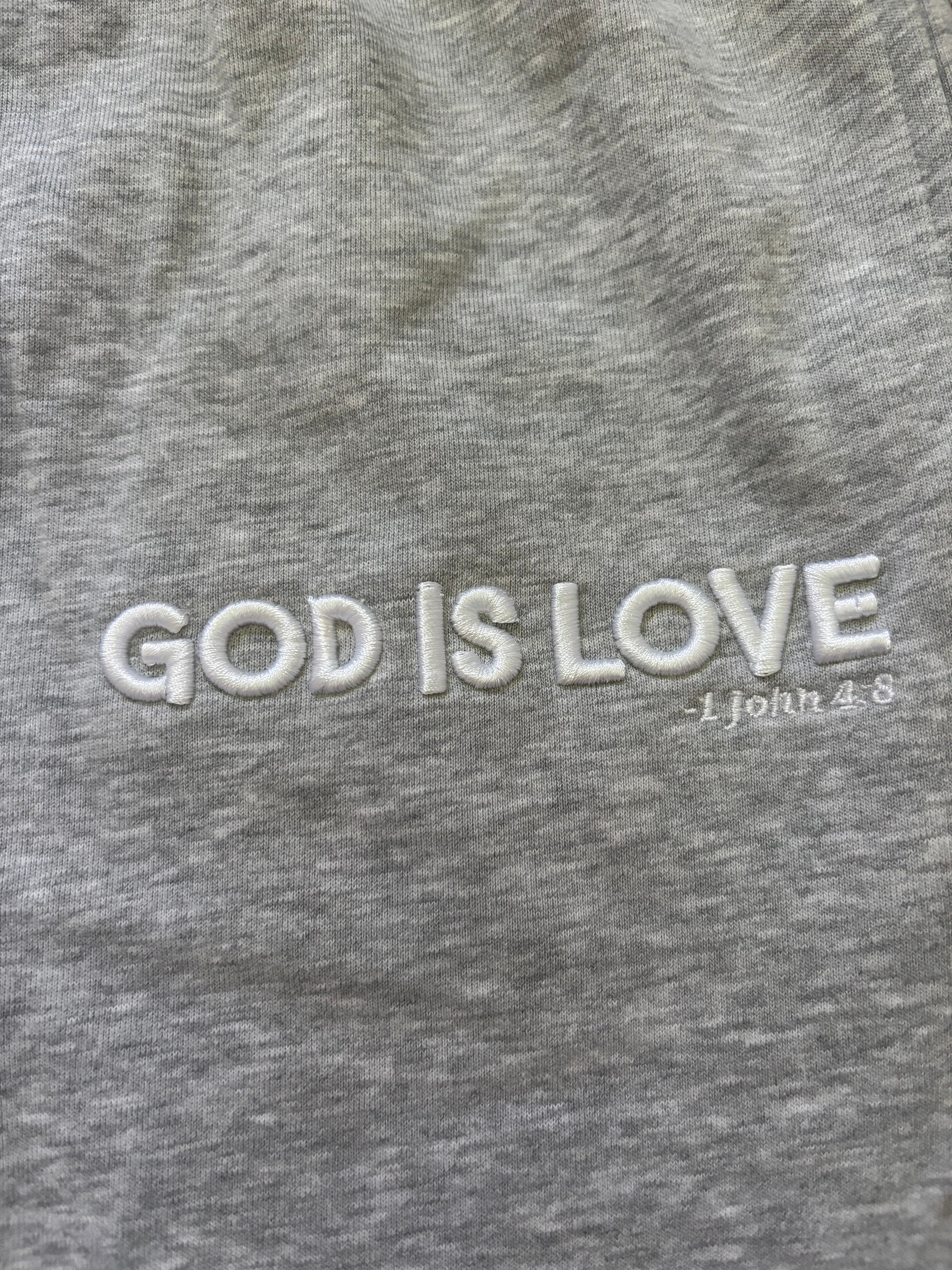 God Is Love Sweatpants (Grey)