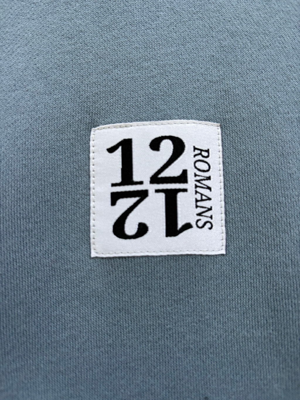 Romans 12:12 Hoodie (Blue)