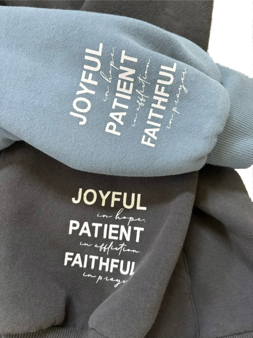 Romans 12:12 Hoodie (Grey)