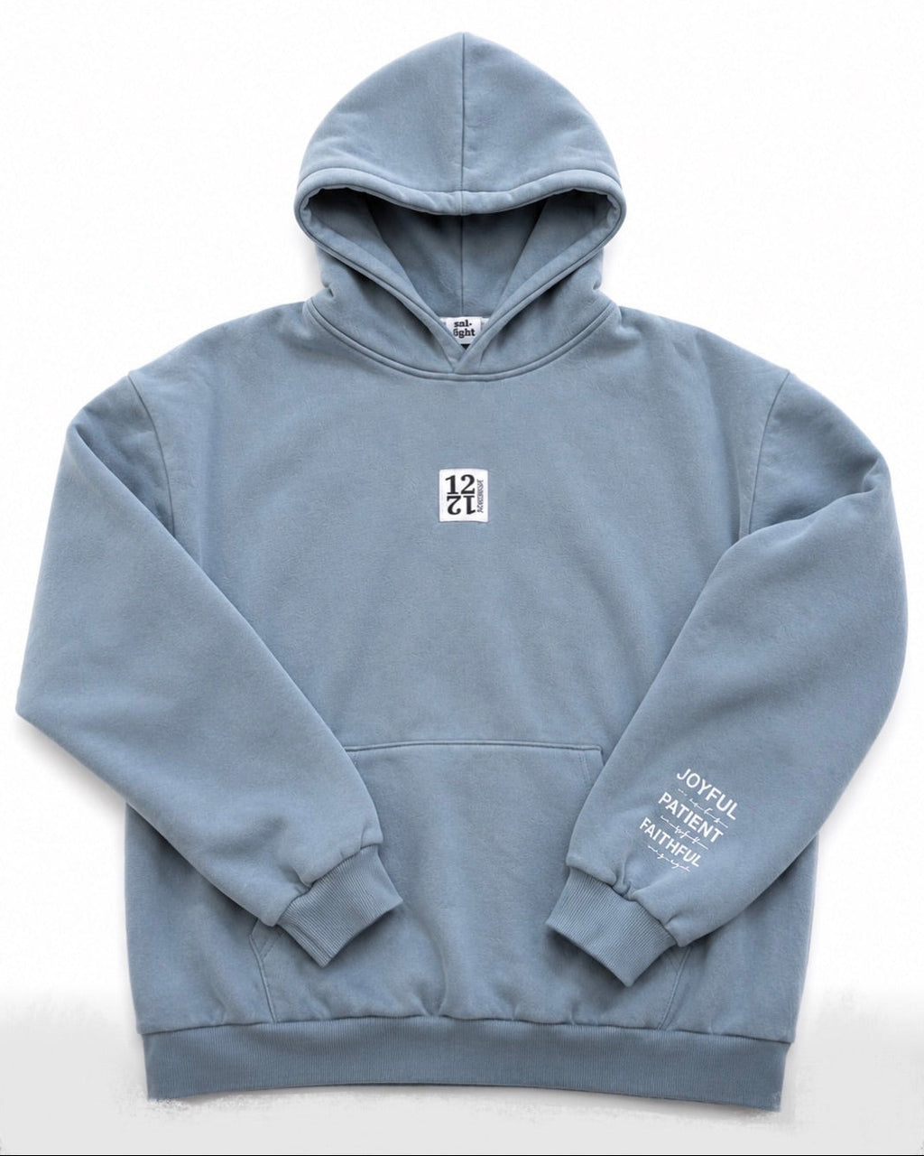Romans 12:12 Hoodie (Blue)